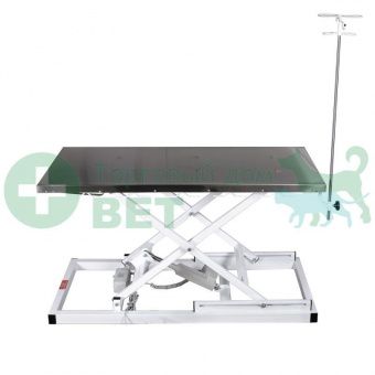 ТД ВЕТ Стол ветеринарный с подогревом VETBOT-72.1500 без слива, со штативом, электропривод, 1500x600x(280- 1050)h мм (ка