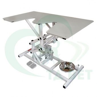 ТД ВЕТ Стол ветеринарный СВУ-17.1 для УЗИ, 1320x720x760-990 (каркас серый, пульт ручной)