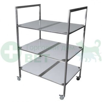 ТД ВЕТ Стеллаж для вивария, техуровневый 1110x800x1520(1620)h на колесах