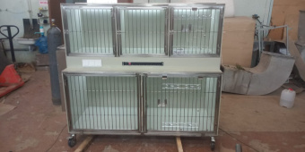 ТД ВЕТ Модуль клеток из полипропилена, 2х ярусный из 5 клеток 2/3, 1800х700(600)х1500(1660)h