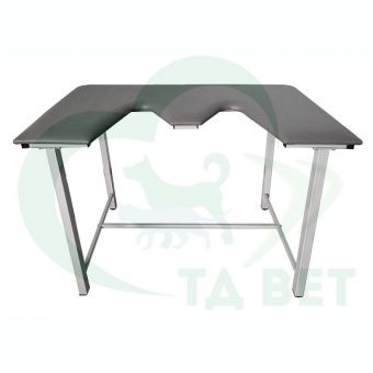 ТД ВЕТ Стол ветеринарный СВУ-5 для УЗИ, 1320x720x900, каркас серый, серая обивка