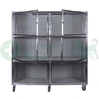 ТД ВЕТ Модуль клеток из полипропилена, 3х ярусный из 6 клеток 2/2/2, 1800х600х1750(1910)h