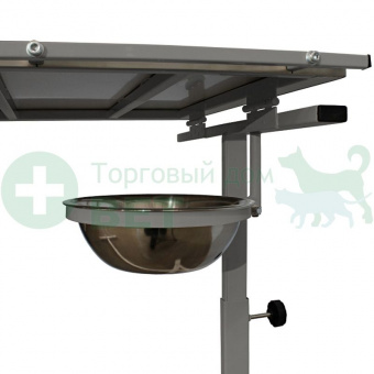 ТД ВЕТ Стол ветеринарный с подогревом СВУ-35.02 1300х700х700-1030h мм, нерж/краска (каркас серый)