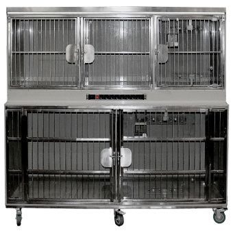 ТД ВЕТ Модуль из 5 клеток из полипропилена, 1800х700(600) х1490(1620) h с колесами