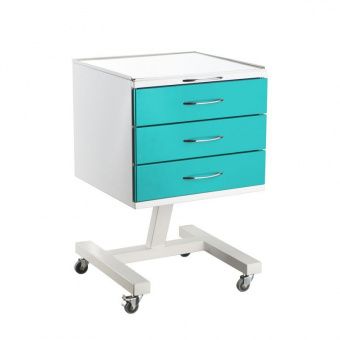 ВЗМО Стол тумба СИПС-М-01 с 3 ящиками СТАНДАРТ, цвет фасада бирюзовый