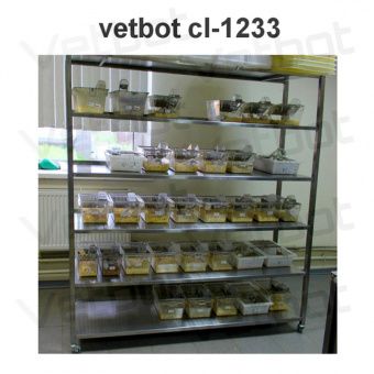 ТД ВЕТ Стеллаж для вивария, 1800х450х1740(1800)h на колесах