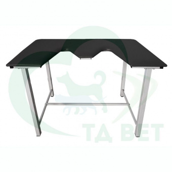 ТД ВЕТ Стол ветеринарный СВУ-5 для УЗИ, 1320x720x900, каркас серый, черная обивка